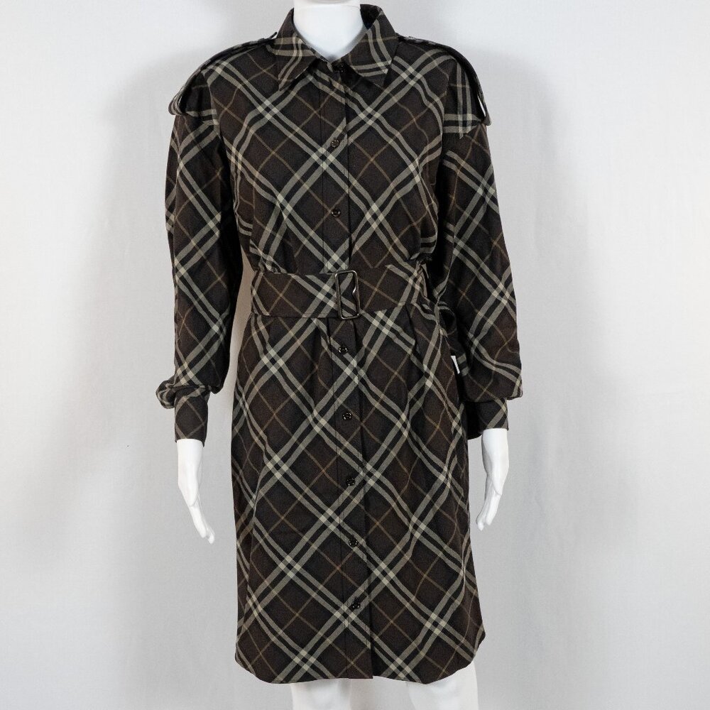Burberry Check Long Sleeve Dress